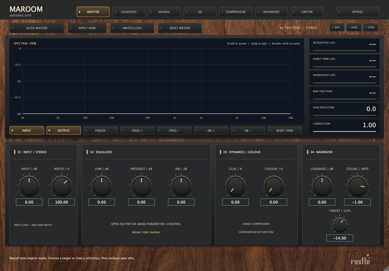 Rustle Maroom — actual plugin interface